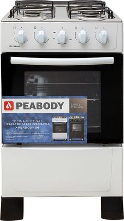 Cocina Peabody 50 Cm 4 Hornallas Bg Blanca