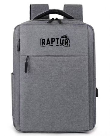 Mochila Raptor c|USB p|carga multiples bolsillos Gris (7978)