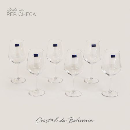 SET X12 COPAS DE CRISTAL DE BOHEMIA TORI 600 ML