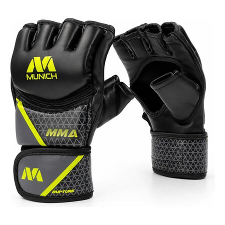 Guantes Mma Munich Gotax Entrenamiento Velcro Mixtas M Amarillo