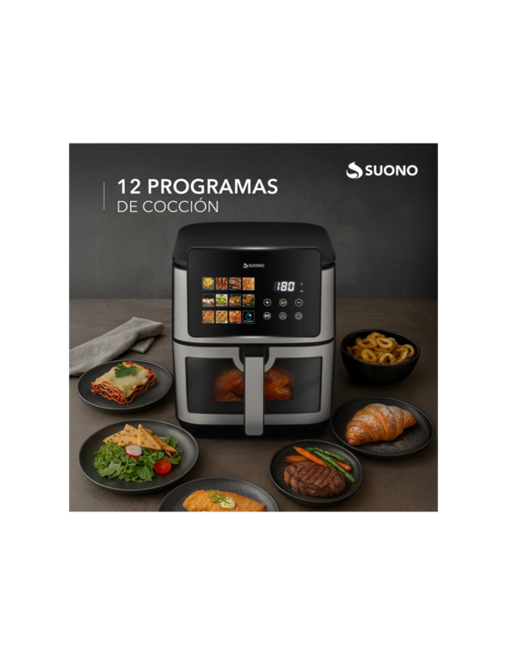 FREIDORA DE AIRE SUONO HOG0335NEG DIGITAL XL PANTALLA A COLOR 9LT - Vista 4