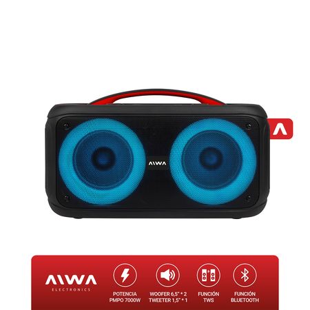 Parlante Bluetooth Portatil Aiwa Bluetooth Radio Entrada Mic Negro