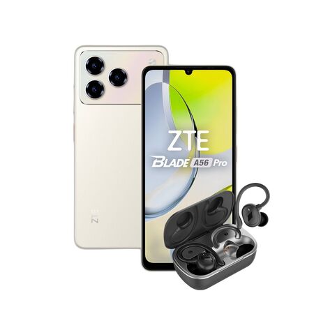 Combo ZTE A56 Pro 4+128GB Gold + Auriculares Dekkin TWS Sport