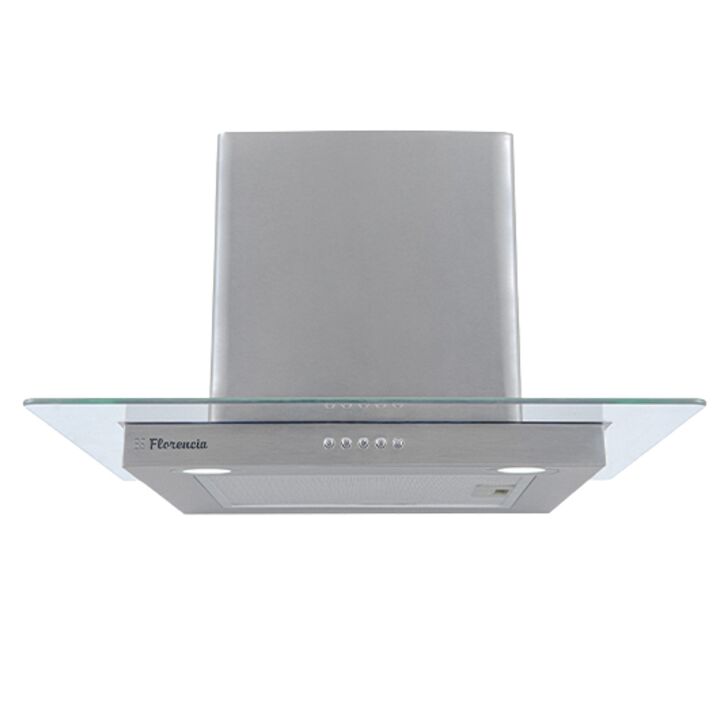 Campana Florencia recta vidrio con luz led Inoxidable 60cm. CR60V - Vista 1