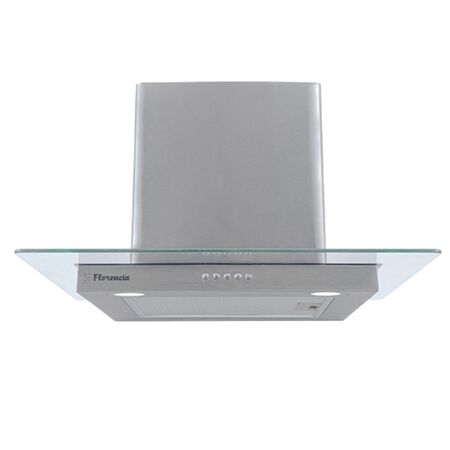 Campana Florencia recta vidrio con luz led Inoxidable 60cm. CR60V