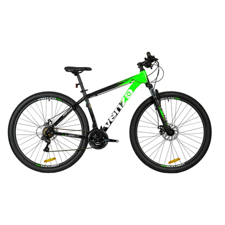 Bicicleta MTB Venzo Ahead R.29 21V Talle L NegroVerde Disco Mec.