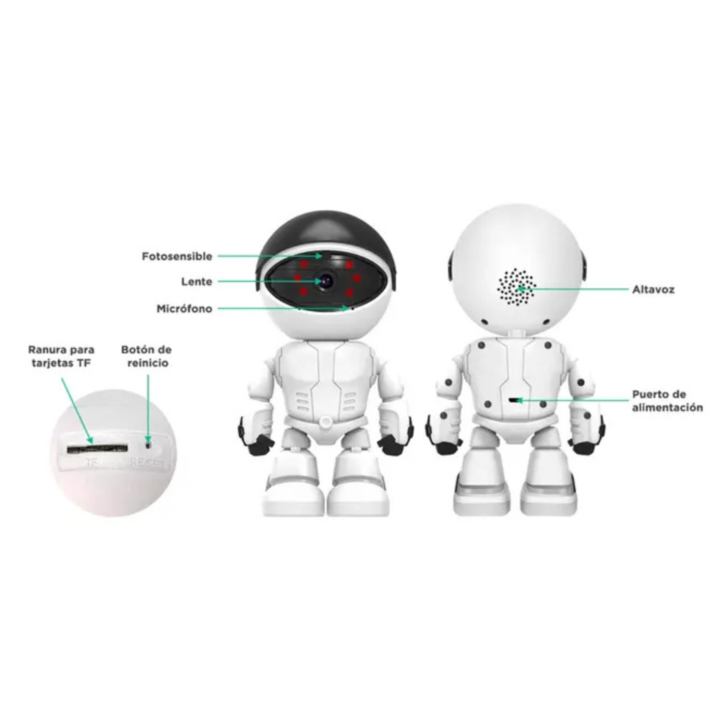 CAMARA DE SEGURIDAD GADNIC TIPO ROBOT (C:BLANCO P2P00049) - Vista 2
