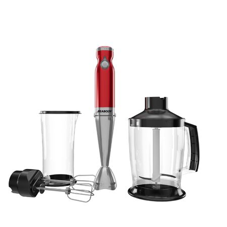 Minipimer Varilla Metal Peabody 1000 Watts Pe-lma328rm Rojo Metalizado