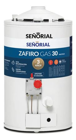 Termotanque Señorial 30 Litros Alta Recuperacion Línea A Gas Color Blanco