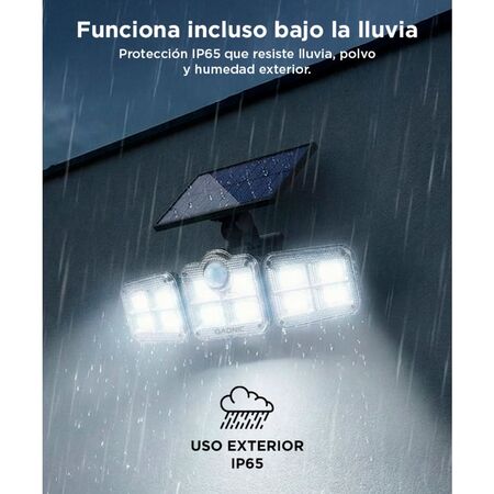 Reflector Solar Luz Led Gadnic 3 Paneles Ultra Potentes 5,5 V/0,55 W