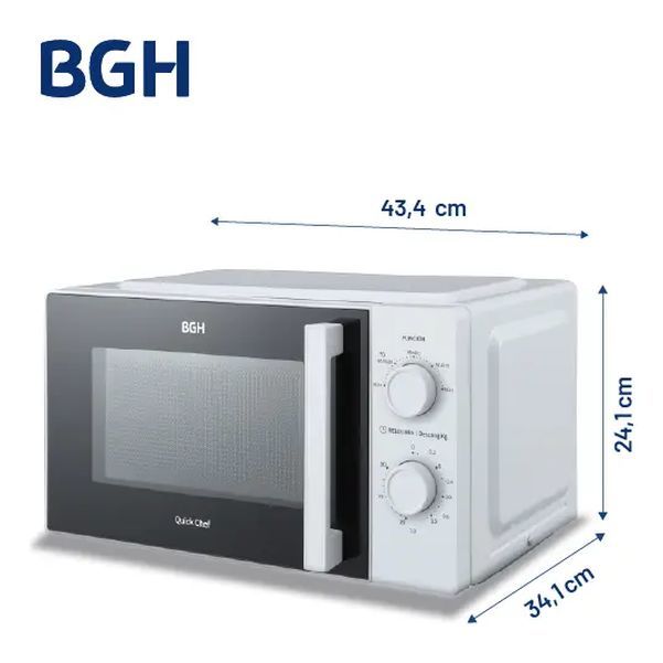 MICROONDAS BGH B118MB25 18 LITROS BLANCO - Vista 2