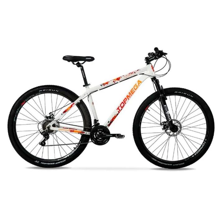 Bicicleta Mountain Bike Topmega Regal R29 Aluminio Gris/Rojo/Naranja Talle M - Vista 1