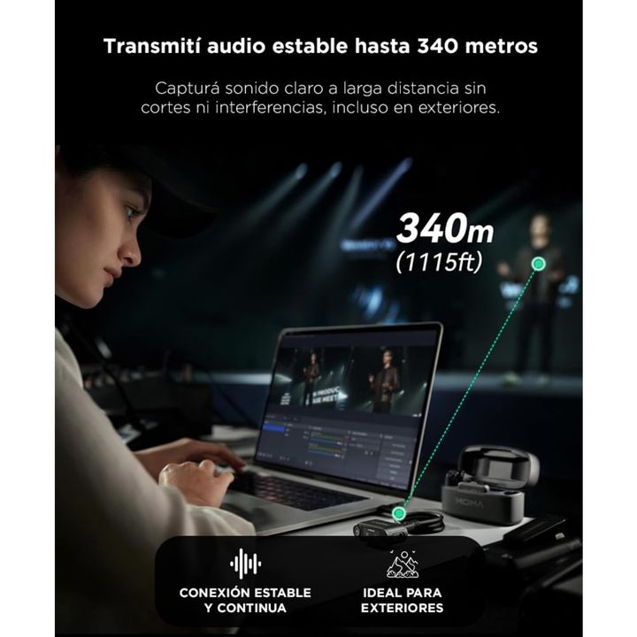Micrófono Inalámbrico Hollyland Lark Max 2 Combo 4 Personas 4 TX Camara RX USB-C RX - Vista 6