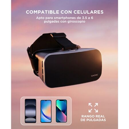 Lentes para Realidad Virtual VR Gadnic 