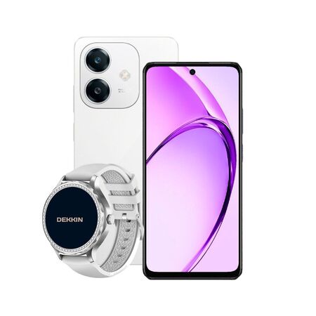 Combo Oppo A60 8+256GB White + Smartwatch Dekkin Shine 1.2" IP67