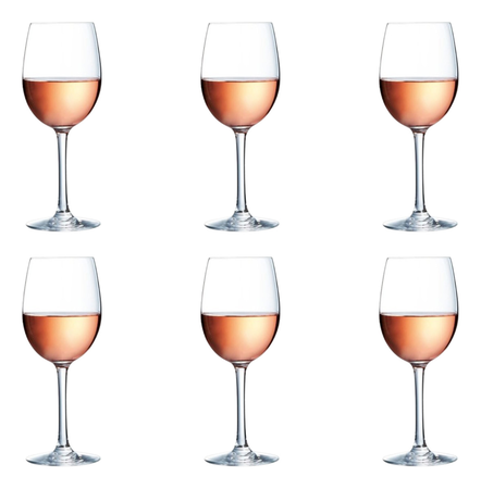 Set X6 Copas Cabernet 350 Cc Vino Cristal Chef &amp; Sommelier Transparente