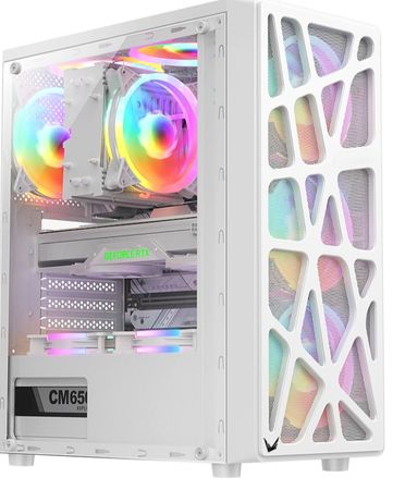 GABINETE GAMER FORMULA V LINE MANA WHITE AR (ATX, 4 FANS COSMIC 12WH ARPW)