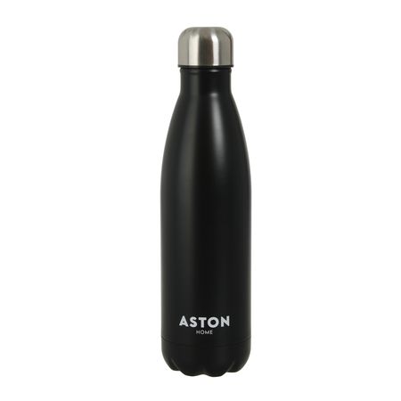 Botella De Acero Inoxidable Termica 500 ml Deportiva Negro ASTON