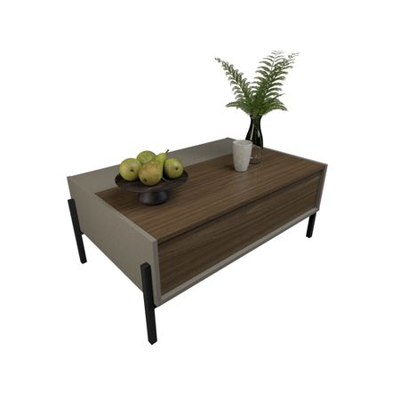 Mesa Ratona Con Puerta Tables Cod: 2023 Gris-Nogal