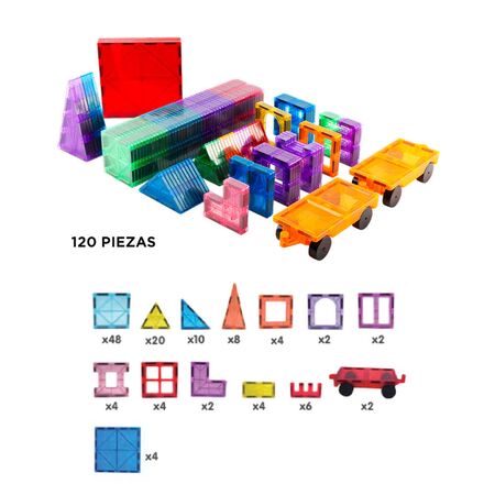 Bloques De Construcción Gadnic Magnéticos 120 Piezas De Juguetes Para Niños