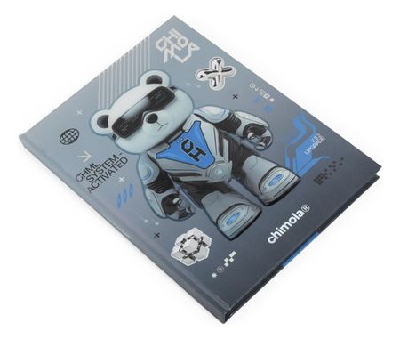 Chimola Cuaderno A5 Bear St14 Gris Oscuro