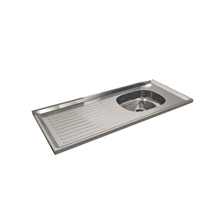 MESADA ARCO DE ACERO INOXIDABLE DE 120 CM CON BACHA