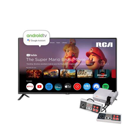 Combo Smart TV RCA 65" 4K LED Android + Consola Retro NES 500 Juegos HDMI