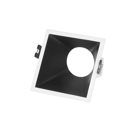 Spot Embutido Cuadrado Dicro Uki 93 X 93mm Blanco Y Negro