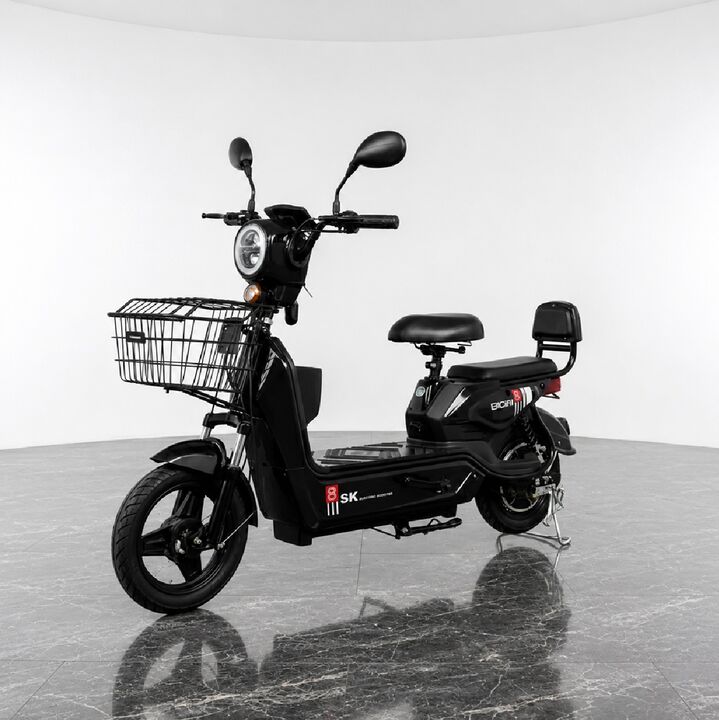 Bicicleta Electrica SK8 Autonomía 45 km Color Negro - Vista 6