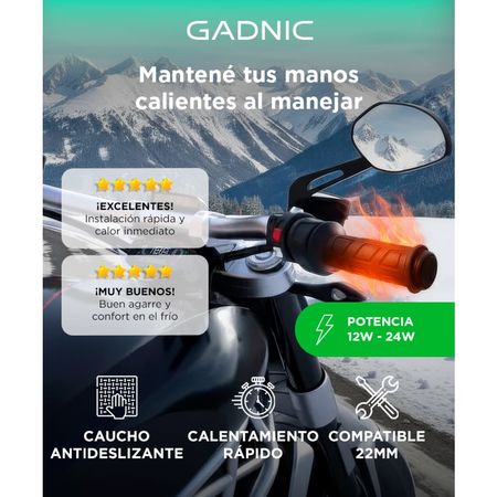 Calienta Puños Para Moto Gadnic CPM350-ADV Temperatura Graduable