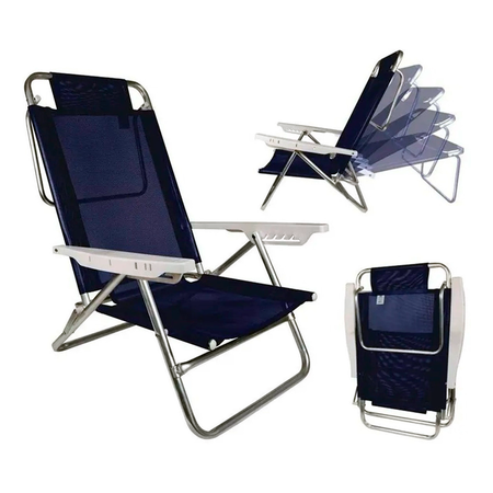 Silla Playa Reposera Aluminio 6 Posiciones Mor Summer