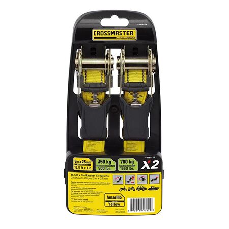 Cincha Amarre Crossmaster 700 Kg x2 Con Crique Amarilla