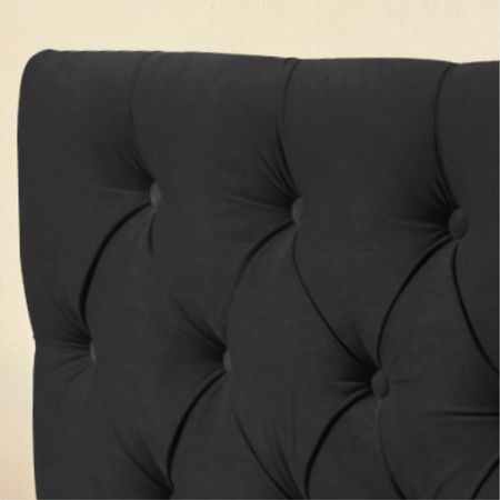 Respaldo de cama 2 plazas (140x120 cm) modelo capitone negro