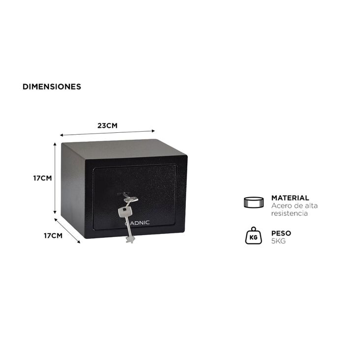 Caja Fuerte Gadnic Seguridad Reforzada Abulonar Pared - Vista 6