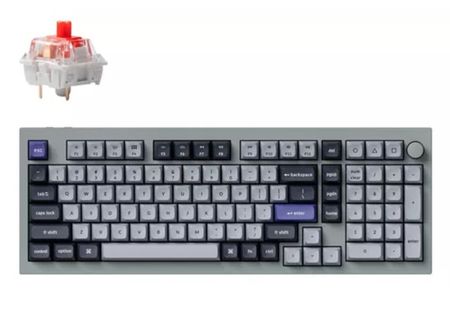 Teclado Mecanico Bluetooth Keychron Q5 Pro Knob Hotswap Red Plateado