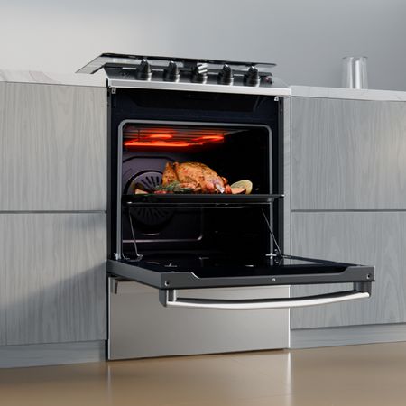 Cocina Multigas 56 cm Inoxidable con Air Fryer Drean CD5617AI0