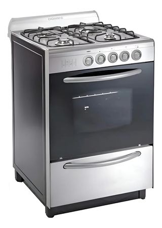 Cocina Domec Cxupv Multigas 4 Hornallas Plateada Color Plateado