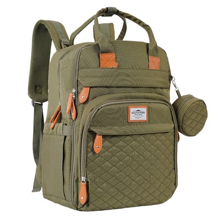 Mochila Maternal Verde South Port Bolso Multifunción Termica 