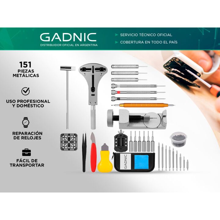 Kit de Reparación de Relojes Gadnic 151 Piezas Profesional - Vista 2