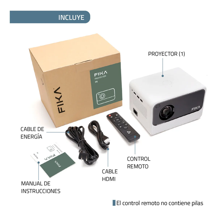 Mini Proyector Portátil 4k Fika P8 Hd 720p 8000 Lumens 170 ANSI Android Wifi 4k - Vista 3