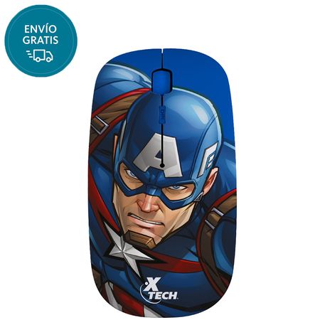 Mouse X-Tech Inalámbrico Edición Capitán América