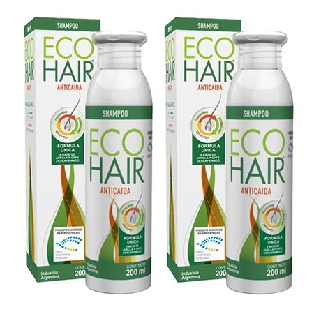 Shampoo Eco Hair Crecimiento Pelo Anticaida Ecohair 2 X200ml