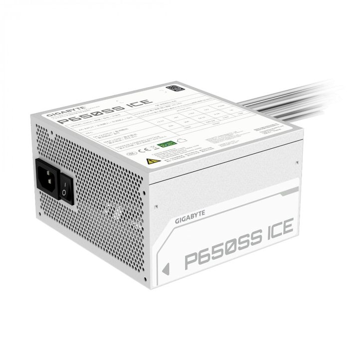 Fuente Gamer Gigabyte 650W Ice 80 Plus Silver ATX 3.0 White - Vista 5