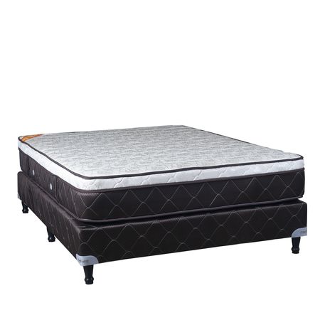 Sommier y Colchon Maxiking Leicester 2 Plazas y Media 140x190x26 de Resortes Bonnell con Pillow de Espuma Suave