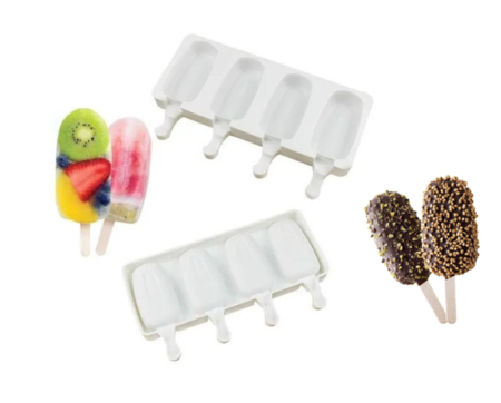 MOLDE PARA HELADO DE SILICONA 8 CAVIDADES