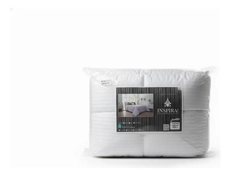 Acolchado Inspira Casablanca 2 1/2 Super King - Blanco - Rayado