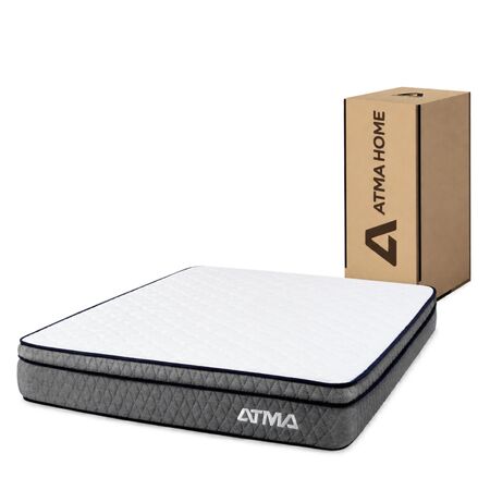 Colchón De Espuma En Caja Atma Euro Top 2 Plazas Pillow 140x190x31cm CHMFET140X190