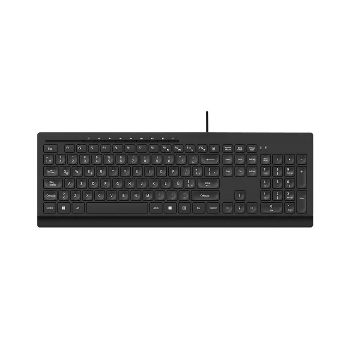Teclado Klipxtreme Brújula Multimedia Ultradelgado Esp USB - Vista 2
