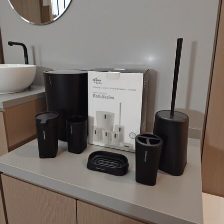 Set de Baño Ezego 6 Piezas RM2505 Color Negro