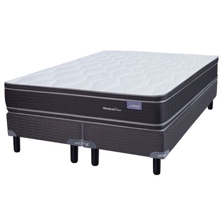 Colchon y Sommier Inducol Nimbus Visco Super Queen 160x200x26 Espuma de Alta Densidad Doble Pillow Viscoelastico